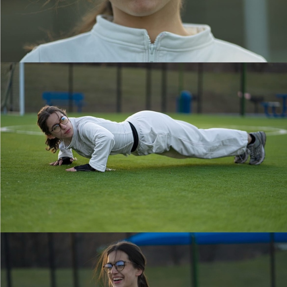 White Zip-Up Athletic Jumpsuit